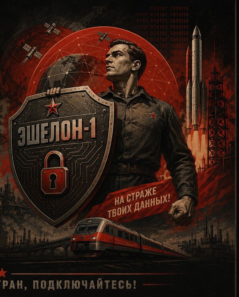 Плакат Эшелон-1: на страже твоих данных